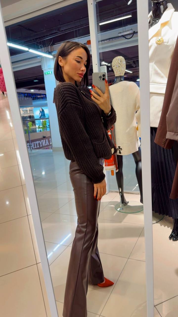 Брюки из экокожи