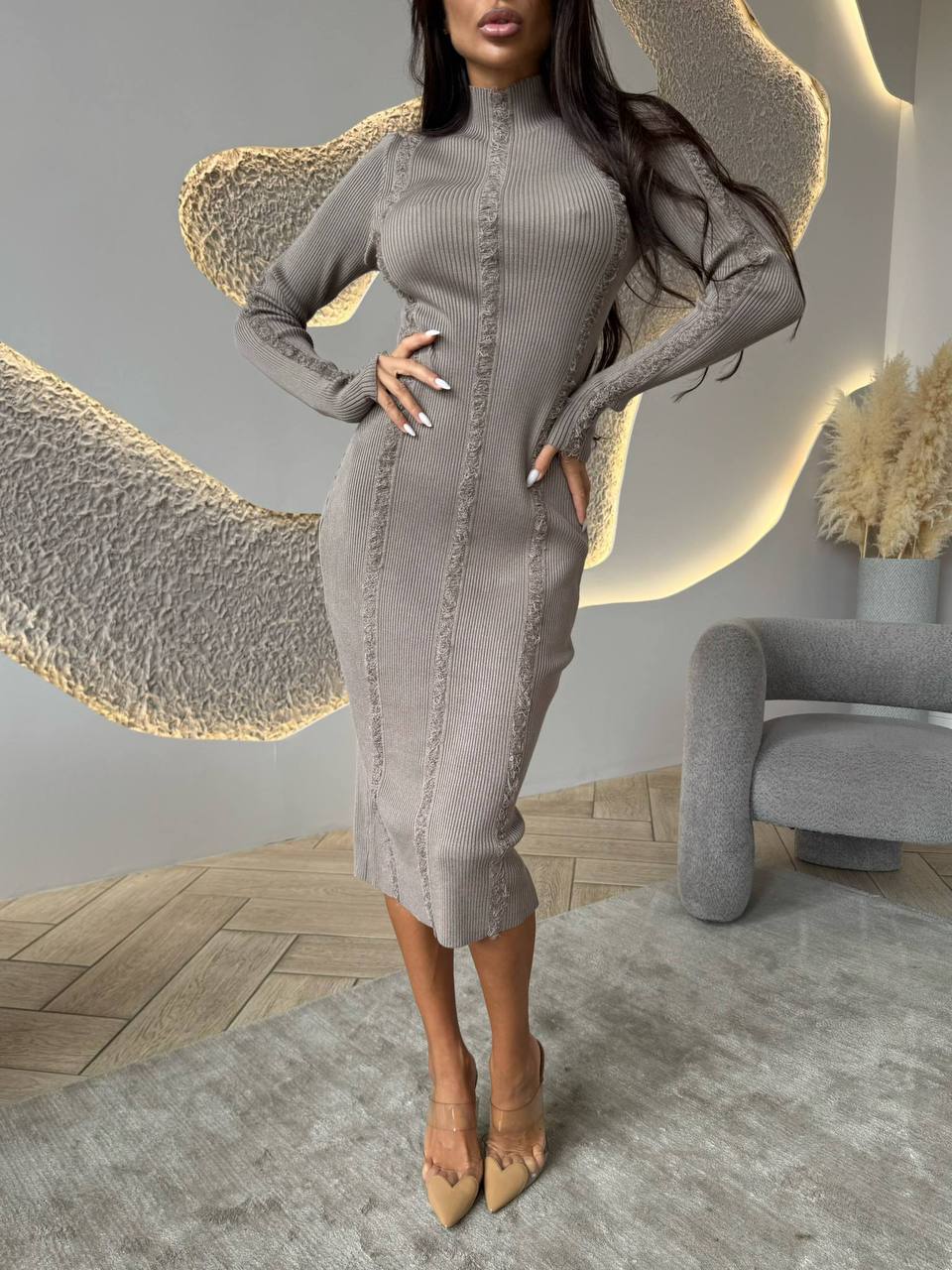 Платье трикотажное